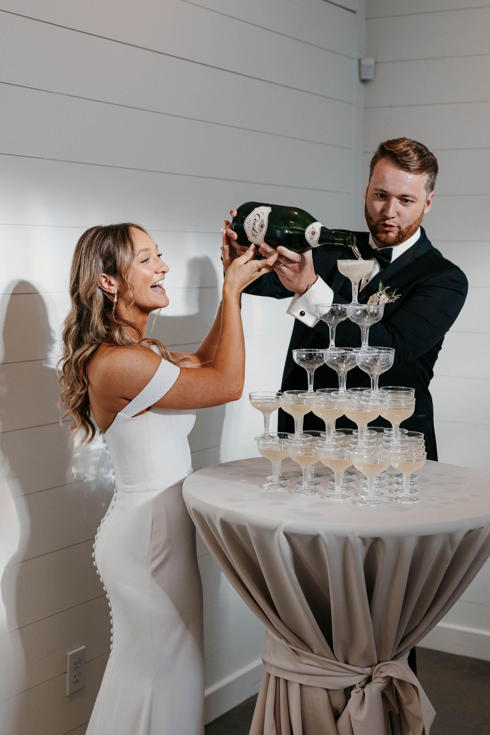 Champagne Tower Wedding Toast